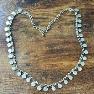 Elegant Silver Coin Necklace